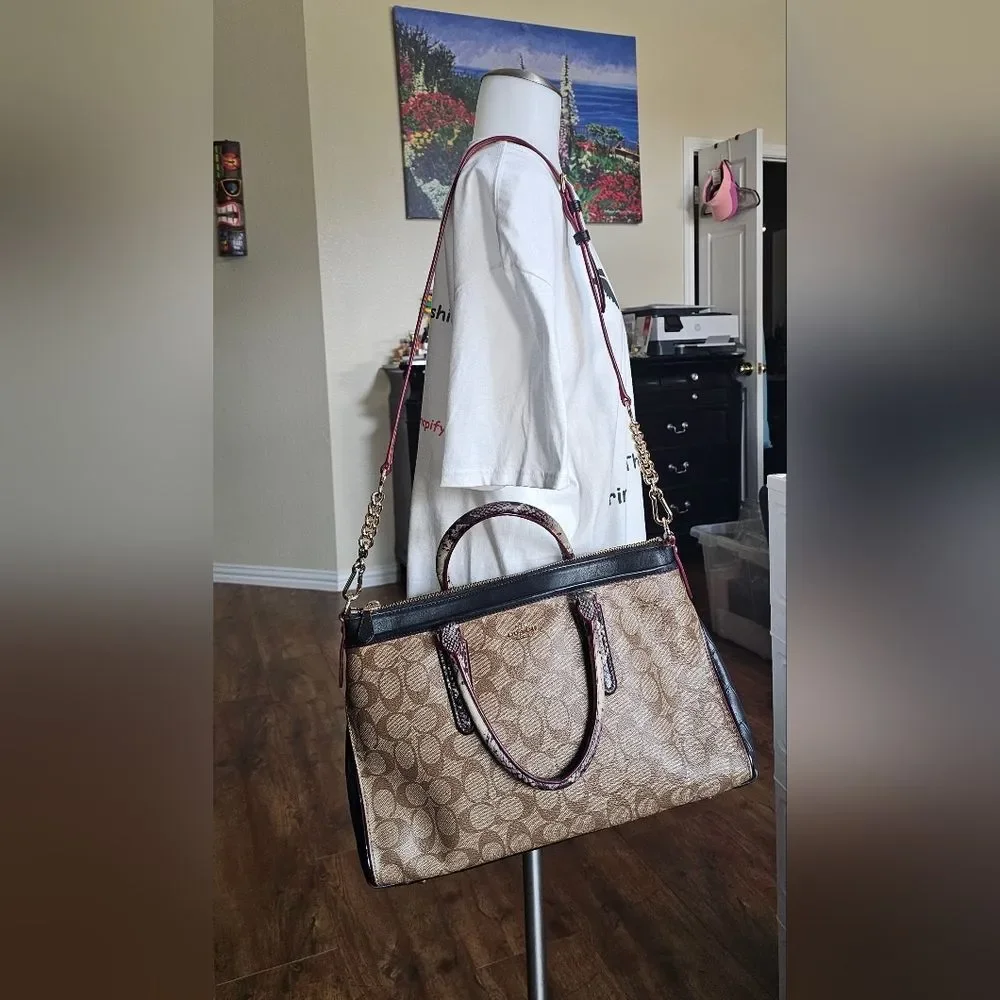 Coach Morgan Signature Satchel Bag